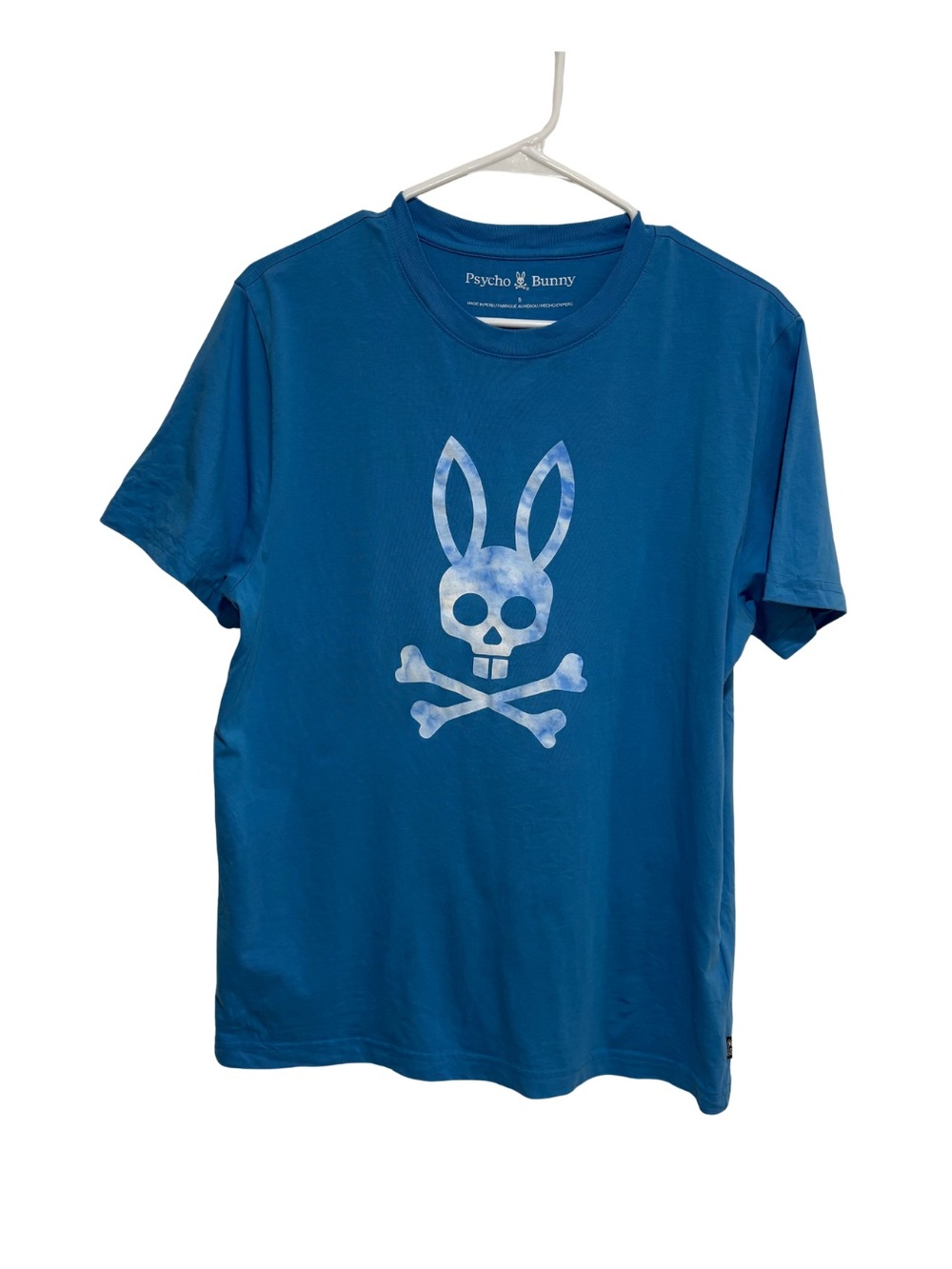 Psycho Bunny Blue Graphic T-Shirt Bunny Crossbones Logo Tee Men’s